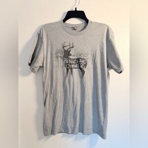 Men’s Public Land Owner Gray Tee Shirt - Size Medium